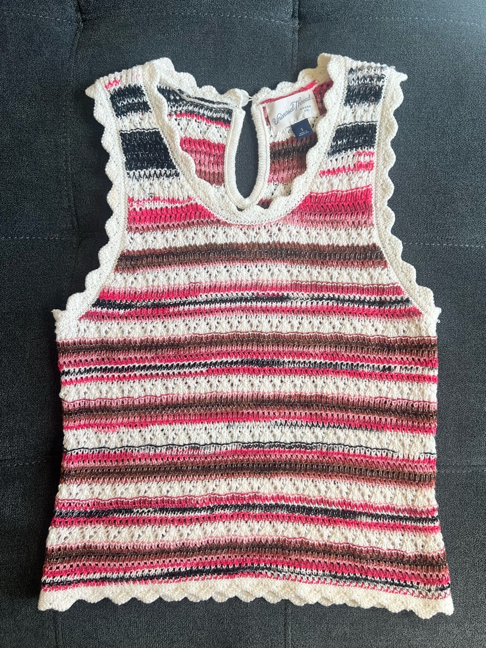 Universal Thread Women’s Like NewMulticolored Crochet Tank Top Size Small